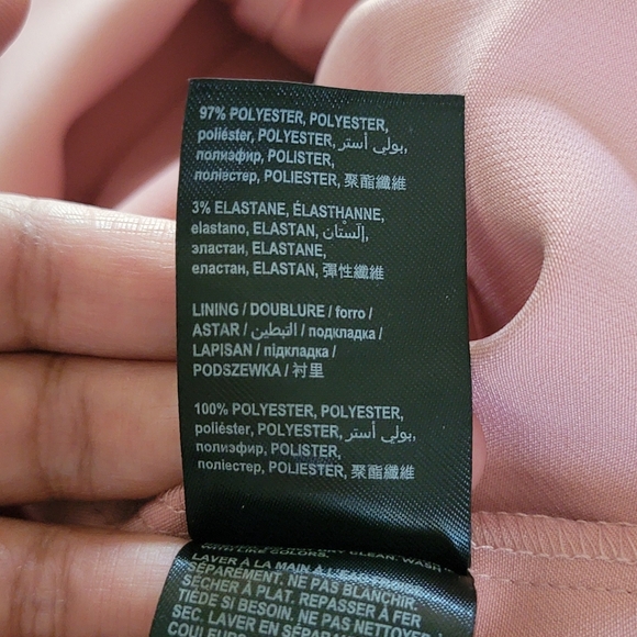 BEBE Strapless Gathered Waist Ruched Asymmetrical Midi Dress Size Medium - Picture 14 of 14